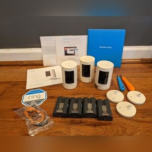 Ring Stick Up Battery Camera bundle of 3